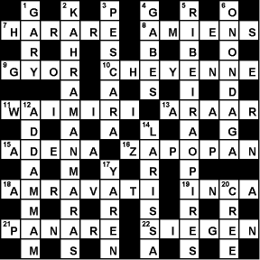 The Ecotourism Crossword - Copyright ECOCLUB.com 2002 - 2003