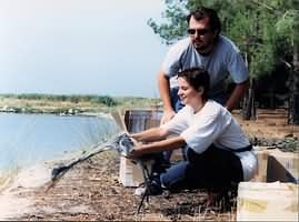 WWF volunteers release a white egret in Porto Lagos, Thrace, Greece