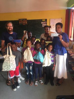 3 Rivers Eco Lodge supporting the local school at Grand Fond village, Dominica