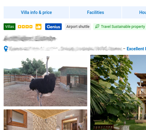 Can an accommodation facility featuring captive animal displays be a "Travel Sustainable property"? Apparently for Booking.com it can! Perhaps since there is no audit procedure, just an automatic yes or no form that the owners/managers complete. But can it really?