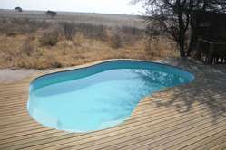 The pool of Wilderness Safaris' new lodge in the CKGR.